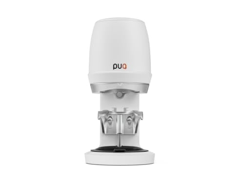 Puq PUQpress Gen 6 Q Automatic Coffee Tamper, Compatible with Carimali, Kees van der Westen, La Marzocco, Synesso, VST Brands (White, 54.3 MM)