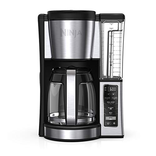 Ninja Fresh Brew Coffee Maker, 12 Cup Glass Carafe, Stainless Steel, CE251 | Programmable, Classic & Rich brew, 70-oz. Removable Water Reservoir, Small Batch, 24-hr Delay Brew, Adjustable Warming Plate